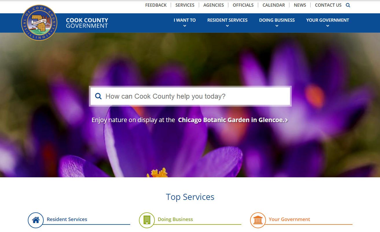 Photo of the Cook County Website