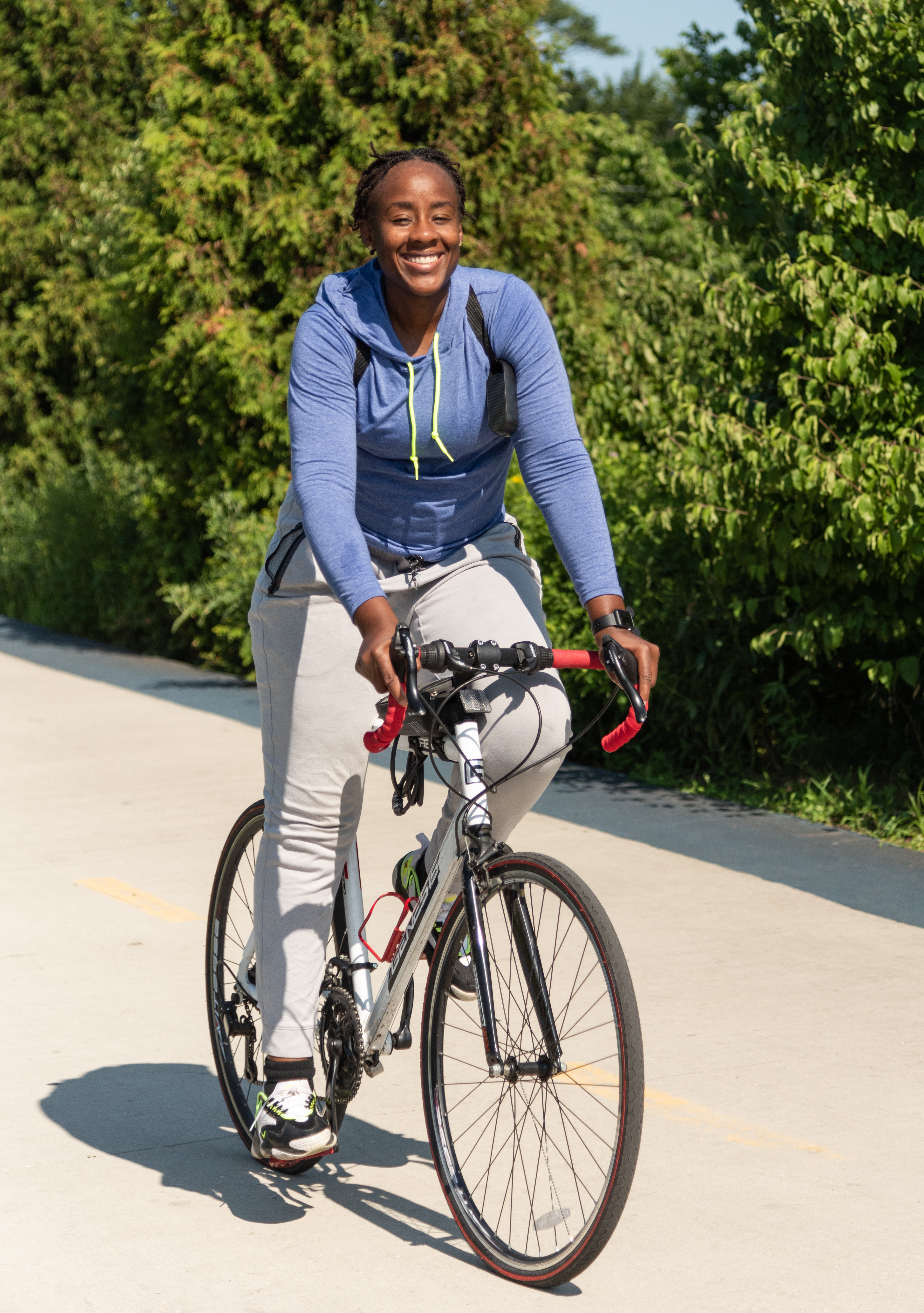 Person on bike.