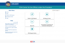 New FOIA Software Homepage of new Freedom of Information Act request