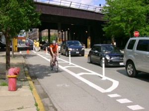Bike car and train transportation 