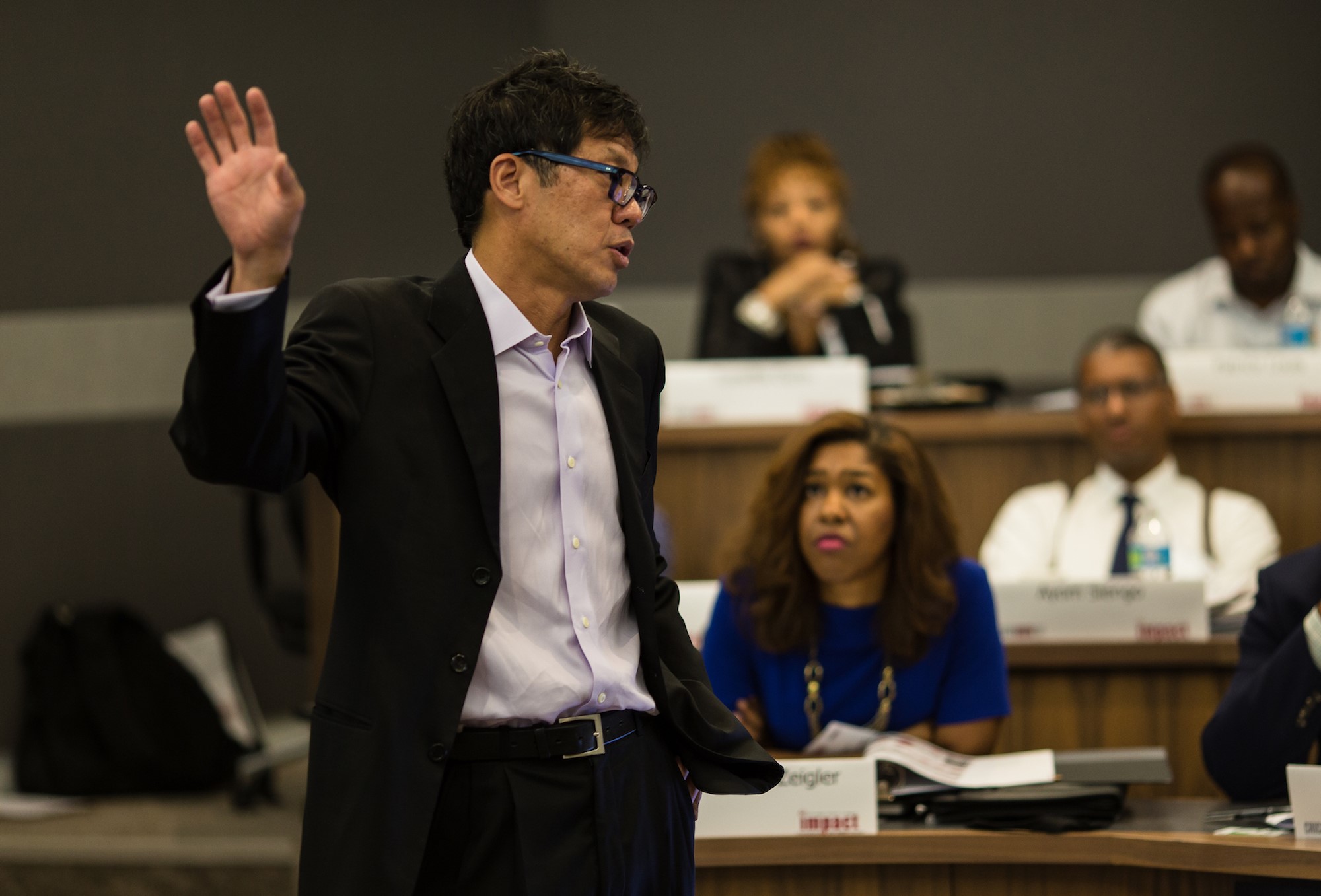 Photo of a professor teaching at the University of Chicago